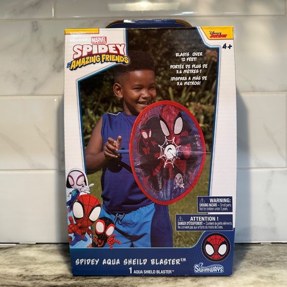 Marvel Spidey & Amazing Friends AQUA SHIELD WATER BLASTER SwimWays Spider-Man - Picture 1 of 8